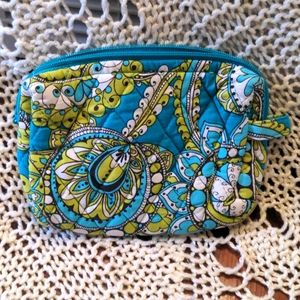 Vera Bradley Peacock Pattern Cosmetic bag with liner.